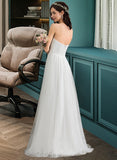 Willa A-Line Sweetheart Floor-Length Tulle Wedding Dress UKP0014058