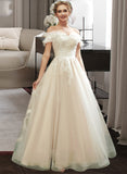 Madeline A-Line Sweetheart Floor-Length Wedding Dress With Lace Sequins UKP0014063