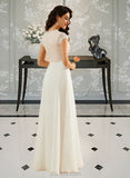 Saniya A-Line Scoop Neck Floor-Length Wedding Dress With Lace UKP0014066