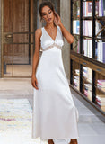 Destiny Sheath/Column V-neck Ankle-Length Wedding Dress UKP0014083