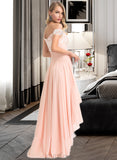 Paige A-Line Off-the-Shoulder Asymmetrical Chiffon Prom Dresses With Sequins UKP0014106