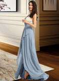 Audrina A-Line V-neck Asymmetrical Prom Dresses UKP0014187