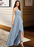 Audrina A-Line V-neck Asymmetrical Prom Dresses UKP0014187