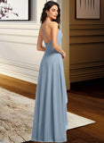 Audrina A-Line V-neck Asymmetrical Prom Dresses UKP0014187