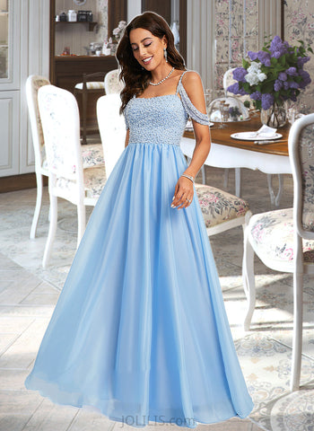 Alula Ball-Gown/Princess Sweetheart Floor-Length Organza Prom Dresses With Beading Sequins UKP0014198