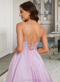 Savanah Ball-Gown/Princess V-Neck Sweep Train Organza Prom Dresses UKP0014226