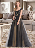 Caroline Ball-Gown/Princess Sweetheart Sweep Train Tulle Prom Dresses UKP0014272