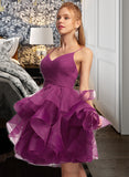 Kaliyah Ball-Gown/Princess V-Neck Short/Mini Tulle Prom Dresses UKP0014302