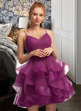 Kaliyah Ball-Gown/Princess V-Neck Short/Mini Tulle Prom Dresses UKP0014302