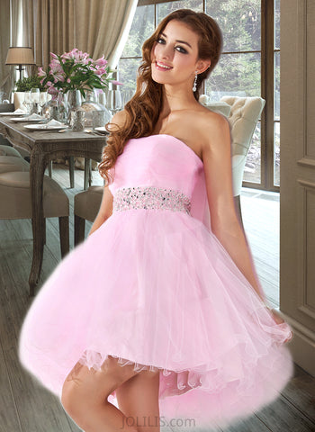 Yaritza A-Line/Princess Sweetheart Short/Mini Tulle Prom Dresses With Beading Sequins UKP0014328