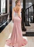 Annie Trumpet/Mermaid Sweetheart Sweep Train Prom Dresses UKP0014348