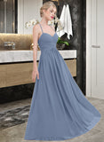 Maren A-Line Sweetheart Floor-Length Chiffon Prom Dresses With Ruffle UKP0014441