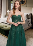 Geraldine Ball-Gown/Princess Sweetheart Floor-Length Tulle Prom Dresses With Sequins UKP0014499