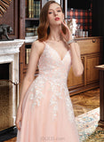 Nataly Ball-Gown/Princess Sweetheart Floor-Length Tulle Prom Dresses With Sequins UKP0014504