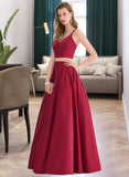 Hayden Ball-Gown/Princess Sweetheart Floor-Length Satin Prom Dresses UKP0014509