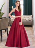 Hayden Ball-Gown/Princess Sweetheart Floor-Length Satin Prom Dresses UKP0014509