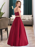 Hayden Ball-Gown/Princess Sweetheart Floor-Length Satin Prom Dresses UKP0014509