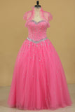 Ball Gown Beaded Bodice Quinceanera Dresses Sweetheart Tulle Floor Length