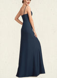 Millie A-Line Square Neckline Floor-Length Chiffon Mother of the Bride Dress UKP0014818