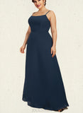 Millie A-Line Square Neckline Floor-Length Chiffon Mother of the Bride Dress UKP0014818