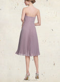 Thelma A-Line Sweetheart Knee-Length Chiffon Mother of the Bride Dress With Pleated UKP0014823