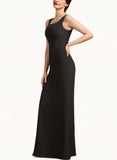 Persis Sheath/Column Square Neckline Floor-Length Chiffon Mother of the Bride Dress UKP0014893