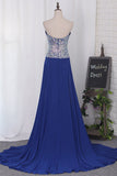 Prom Dresses A Line Sweetheart Chiffon With Beading