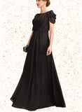 Uerica A-Line Scoop Neck Floor-Length Chiffon Mother of the Bride Dress With Ruffle Beading UKP0014970