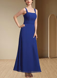 Kennedi A-Line Square Neckline Ankle-Length Chiffon Mother of the Bride Dress With Ruffle UKP0014982