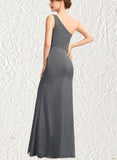 Dominique Sheath/Column One-Shoulder Floor-Length Chiffon Mother of the Bride Dress UKP0014995