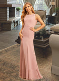 Julianna Trumpet/Mermaid Scoop Neck Floor-Length Bridesmaid Dress With Lace UKP0015357