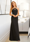 Alani Trumpet/Mermaid High Neck Floor-Length Bridesmaid Dress UKP0015362