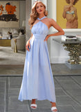 Karli A-Line Halter Ankle-Length Bridesmaid Dress UKP0015384