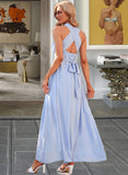 Karli A-Line Halter Ankle-Length Bridesmaid Dress UKP0015384