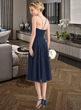 Willow A-line V-Neck Knee-Length Chiffon Homecoming Dress With Beading Sequins UKP0015472