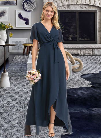 Payten A-line V-Neck Chiffon Dresses UKP0015526