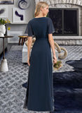 Payten A-line V-Neck Chiffon Dresses UKP0015526