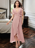 Bailey A-line V-Neck Chiffon Dresses UKP0015529