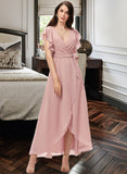 Bailey A-line V-Neck Chiffon Dresses UKP0015529