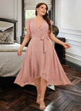 Bailey A-line V-Neck Chiffon Dresses UKP0015529