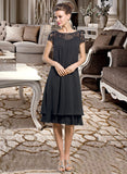 Elena Empire Round Neck Chiffon Dresses UKP0015530