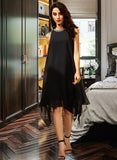 Reagan A-line Round Neck Chiffon Dresses UKP0015532