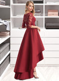 Sherry A-line Round Neck Satin Dresses UKP0015555