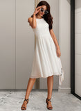 Eileen A-line Round Neck Chiffon Dresses UKP0015558