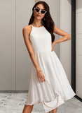 Eileen A-line Round Neck Chiffon Dresses UKP0015558