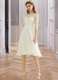 Marisol A-line Lace Chiffon Dresses UKP0015569