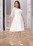 Marisol A-line Lace Chiffon Dresses UKP0015569