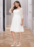 Marisol A-line Lace Chiffon Dresses UKP0015569