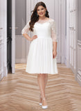 Marisol A-line Lace Chiffon Dresses UKP0015569