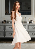 Melissa A-line V-Neck Dresses UKP0015620